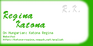 regina katona business card